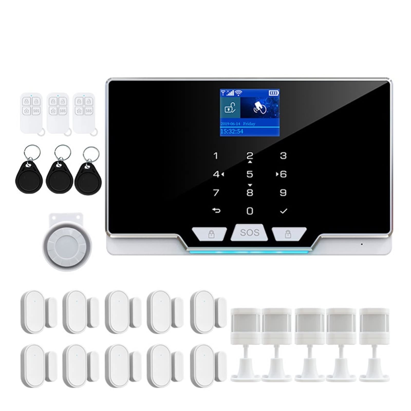 Alarma de seguridad G20 GSM con pantalla a todo color y accesorios de 433Mhz