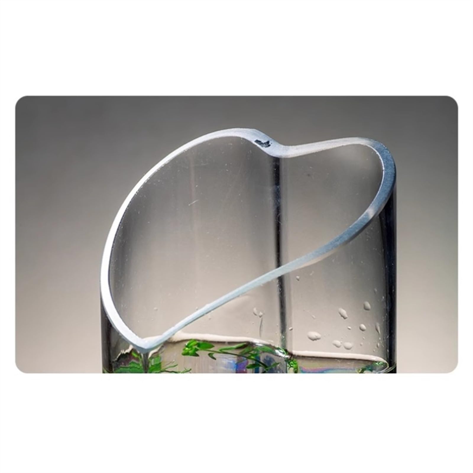 Acquario per Pesci Piccolo Acquario for Pesci Rossi in Vetro, Mini Acquario da Tavolo, Acquario Creativo a Forma di Cuore, 12,5 cm x 22,5 cm Acquari