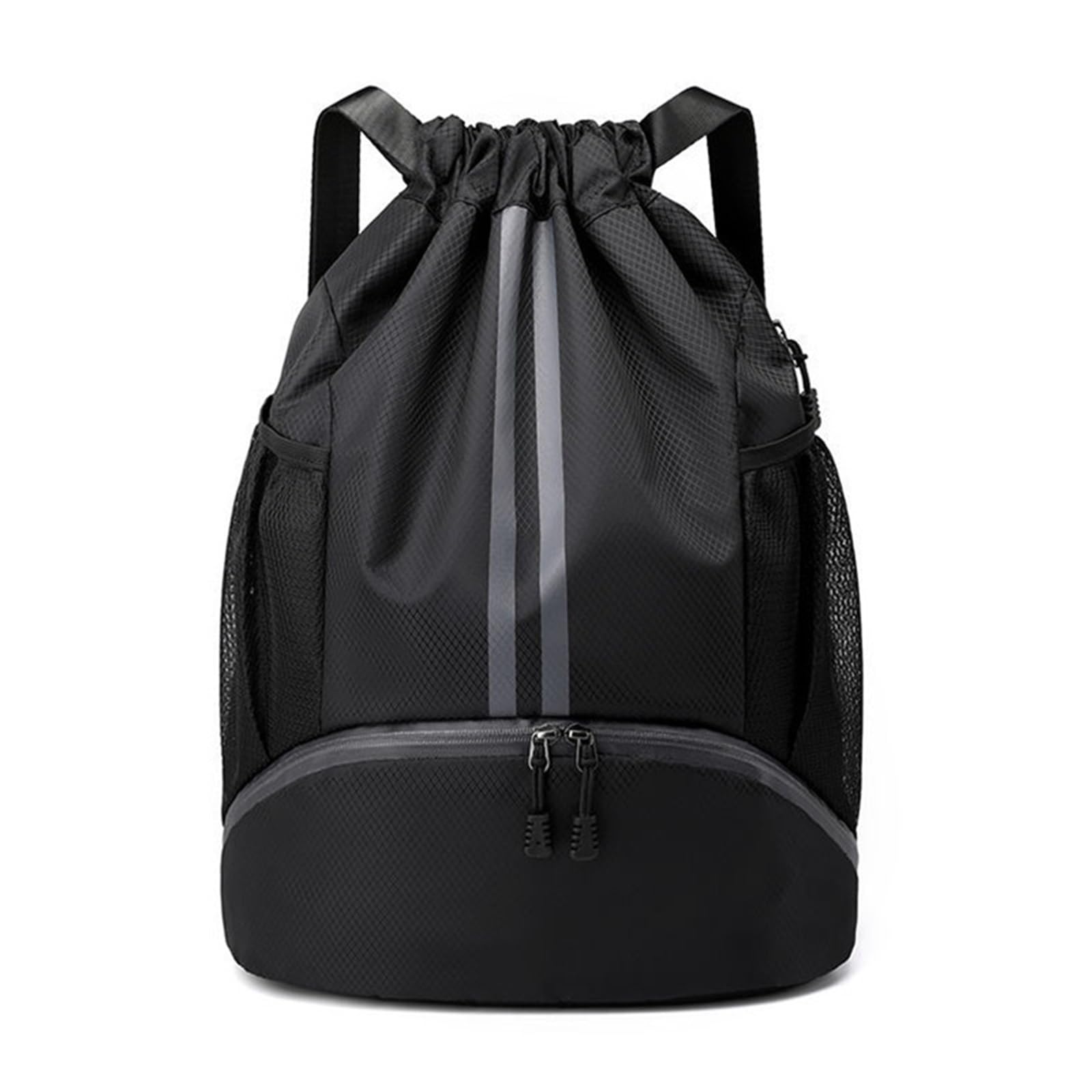 Rucksack mit Kordelzug Sportrucksack mit Kordelzug, Basketball-Rucksack for Damen und Herren, Schwimm-Sporttasche Schuhfach nassfester Tasche