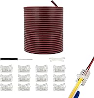 Vista 8 de HAMRVL Conectores de tira de luz de mazorca de 0.394 in (5 pines, 12 unidades) – Kit de iluminación de riel transparente adaptador para cinta LED