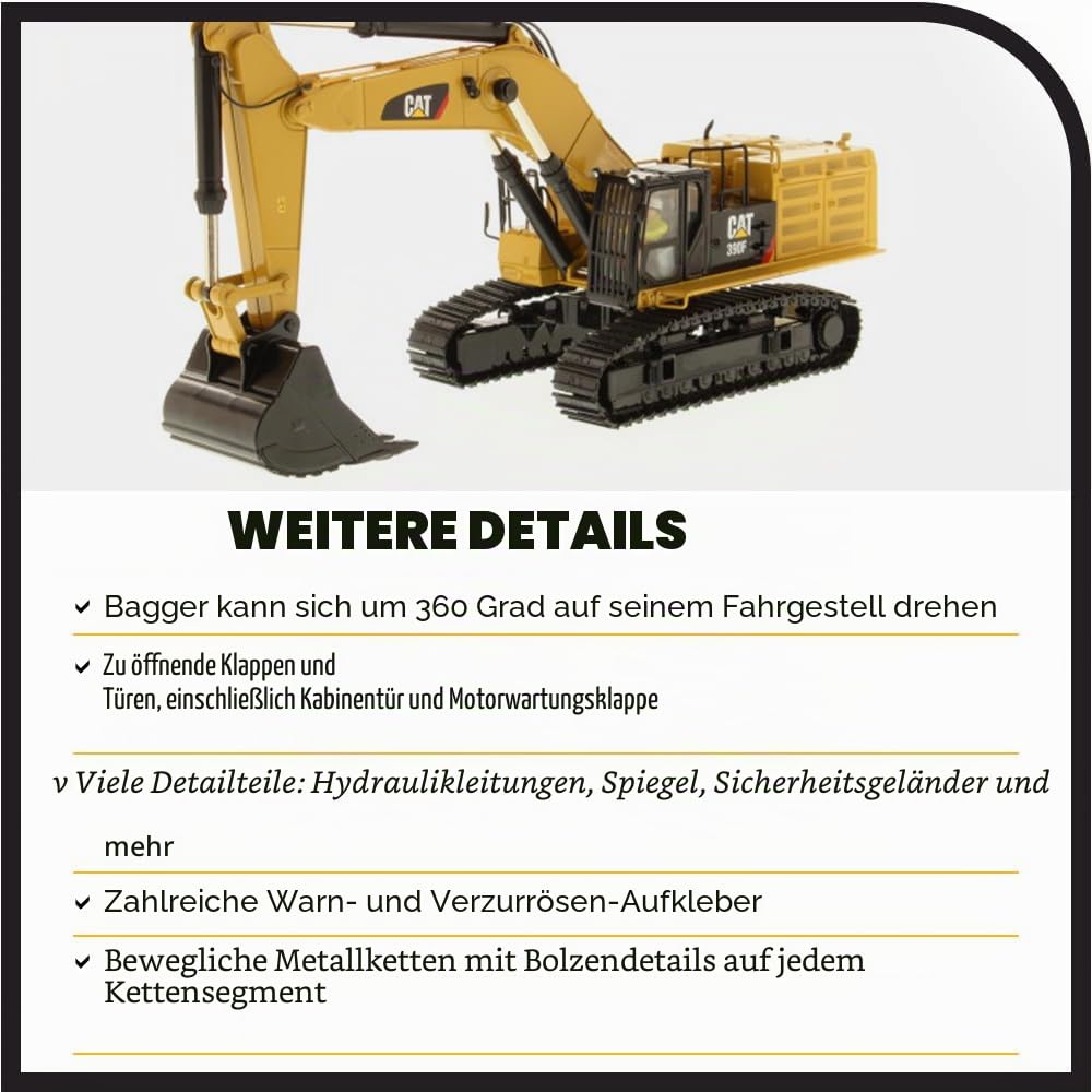 1:50 Caterpillar 390F L Hydraulischer Bagger - High Line Serie von Diecast Masters - 85284