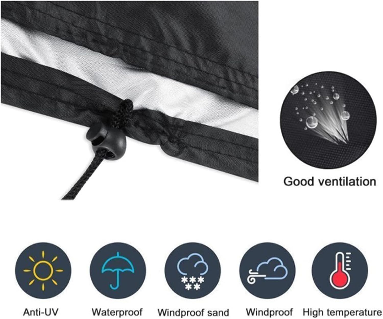 Large Riding Lawn Mower Cover Waterproof Dustproof Oxford Cloth Rain Dust UV Protection Tractor Cover Shade Fits Decks Up to 54 Inch