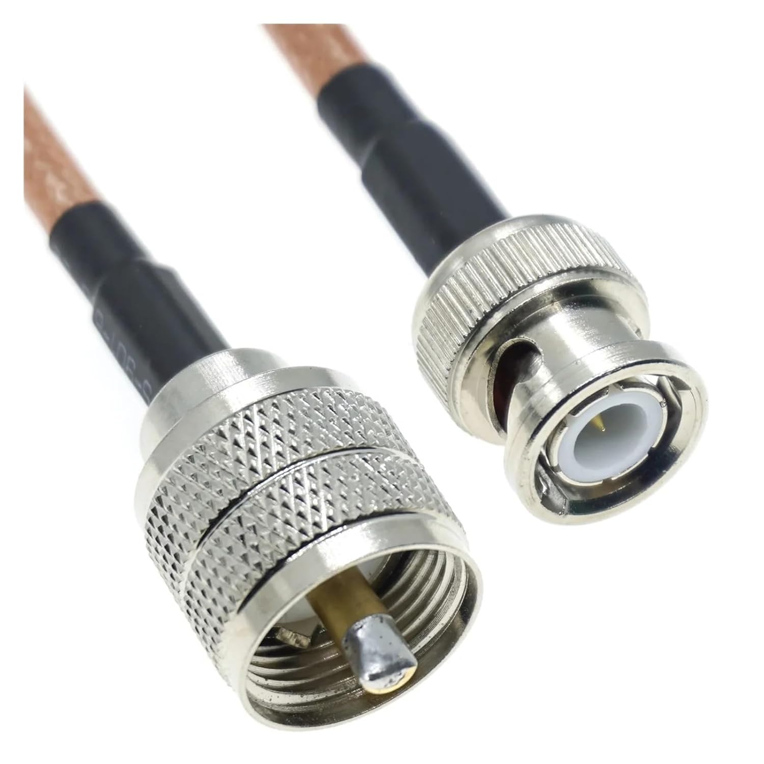 RG400 BNC Male to UHF Male PL259 Double Shield Jumper Coax Cable(2M)