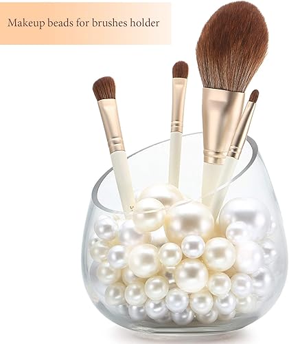 Miniatura 4 de Hicarer 120 piezas de perlas para relleno de jarrón, jarrón de perlas para centros de mesa, soporte para cepillos, cuentas sintéticas redondas