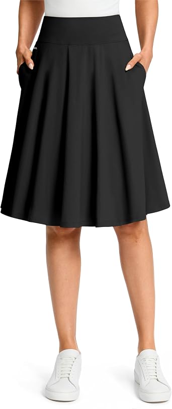 Viodia 24" Knee Length Long Skorts for Women with Pockets