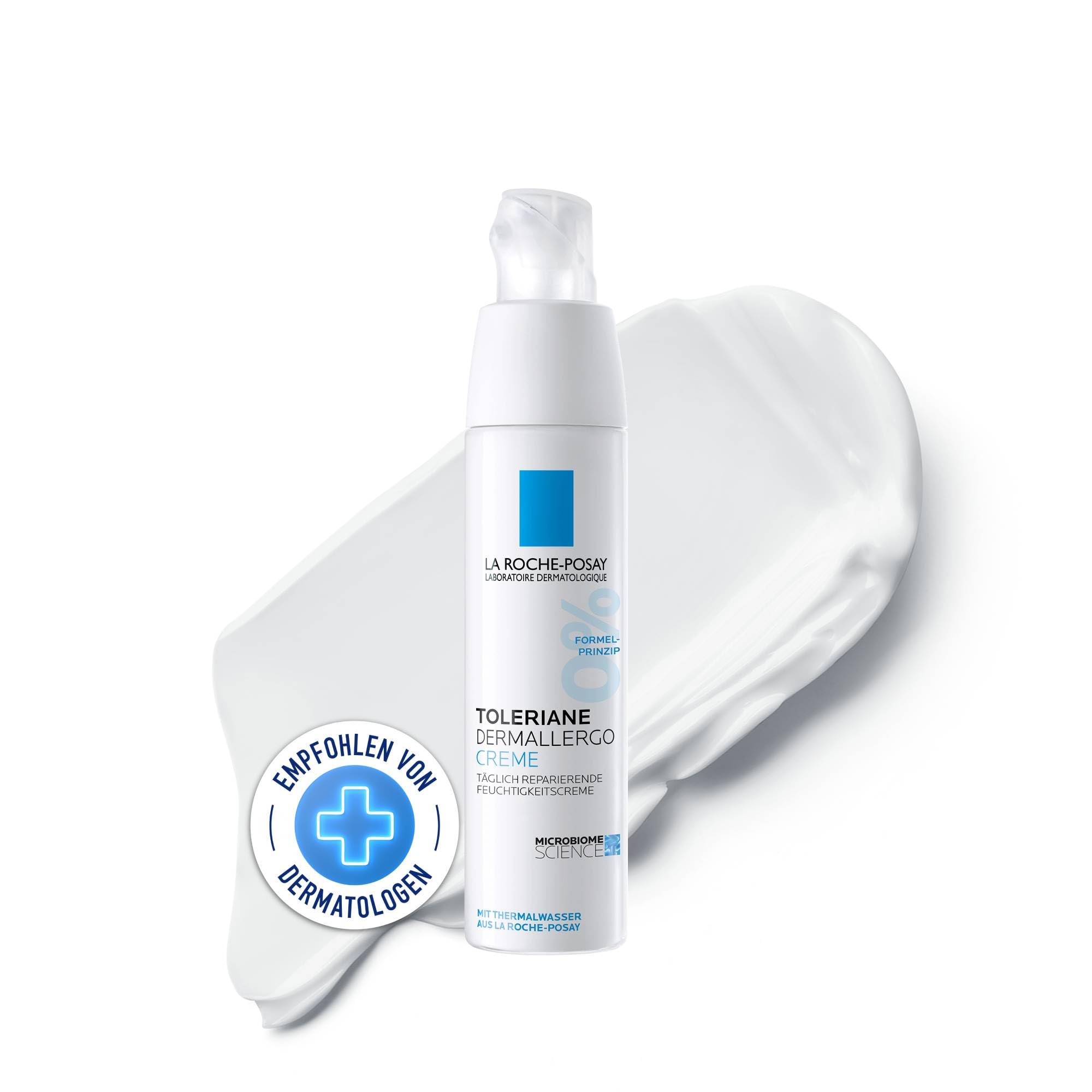 La Roche Posay Gesichtscreme, Für zu Allergien neigende Haut, Reduziert Rötungen, Mit Sphingobioma und Neurosensine, Ohne Duftstoffe und Alkohol, Dermallergo Creme, Toleriane, 40 ml