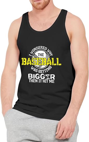 Mens Tank Top,Baseball Bigger,Athletic Gym Workout Muscle Shirts top