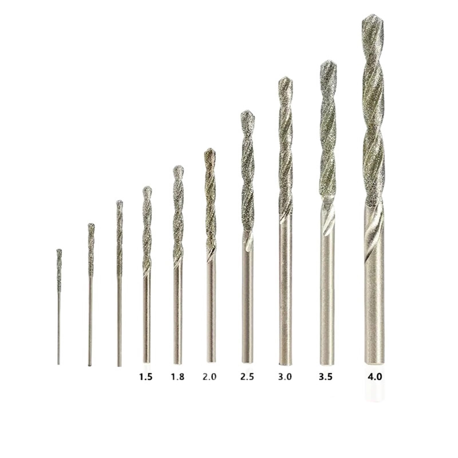 Broca helicoidal Micro HSS de 0,8mm-4,0mm for perforación de Agujeros de ladrillo, Piedra, mármol, Azulejos, 5/10 Uds. (Color : 5pcs 1.5mm)