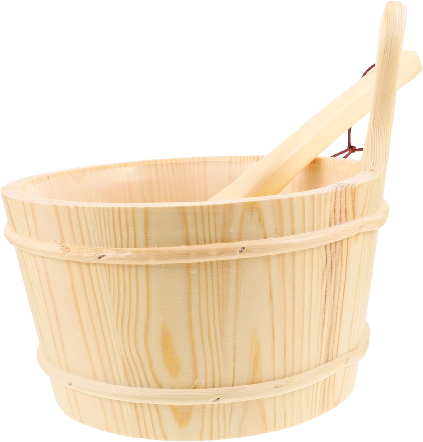 UPKOCH 1set Wooden Sauna Bucket and Spoon Natural Wood for Sauna Use Capacity Ergonomic Handle for Relaxation and