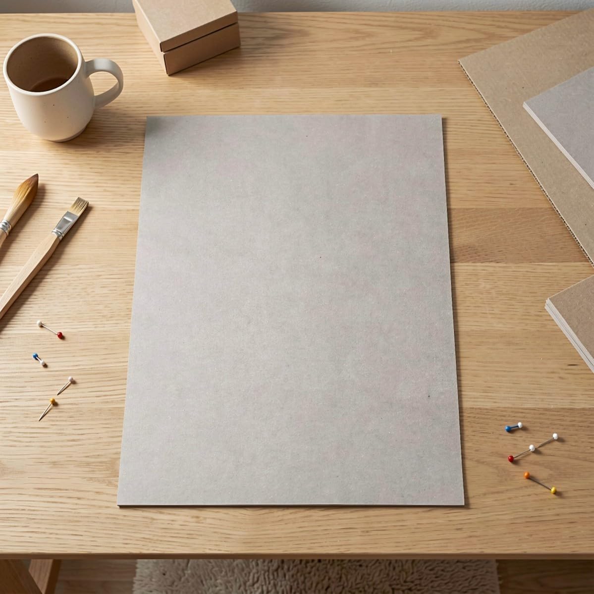 15pcs Smooth Grey Chipboard Sheet for Book Binding, A4