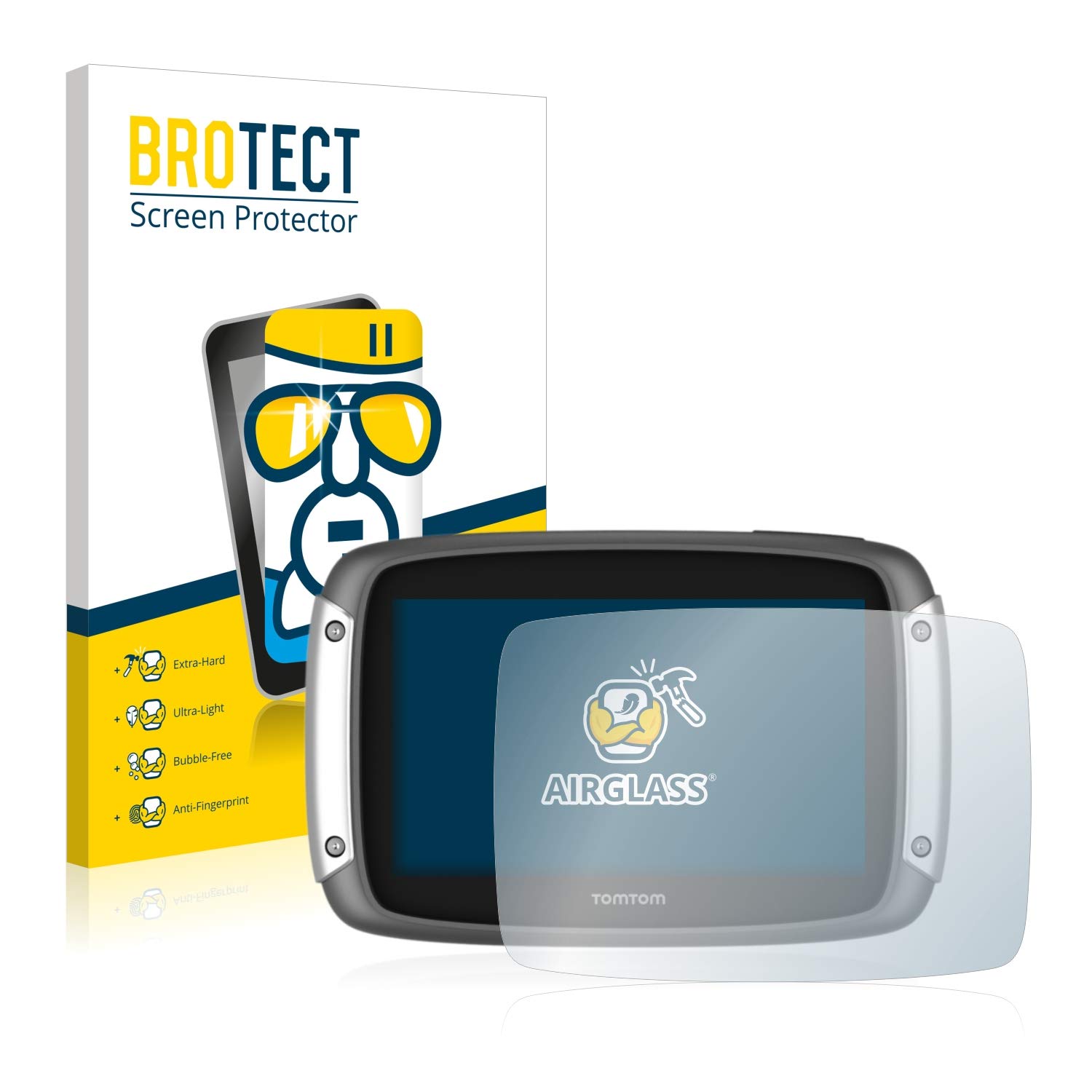Protection écran Verre Hybride BROTECT AirGlass Pour TomTom Runner 3 - 9H, Anti-rayures, Anti-traces