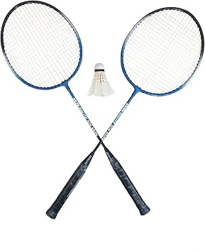 NASYA pro 606 çantalı badminton seti 2 adet badminton raketi 1 adet badminton topu pro set Mavi