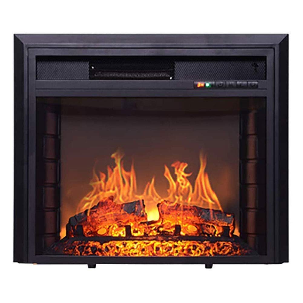 Electric Stove Heater Freestanding Electric Fireplace with Wood Burning  Flame Effect Silent Radiation Free 1400W Fireplace Heater Large Window  Fireplace Brown (Black) : Amazon.de: DIY u0026 Tools