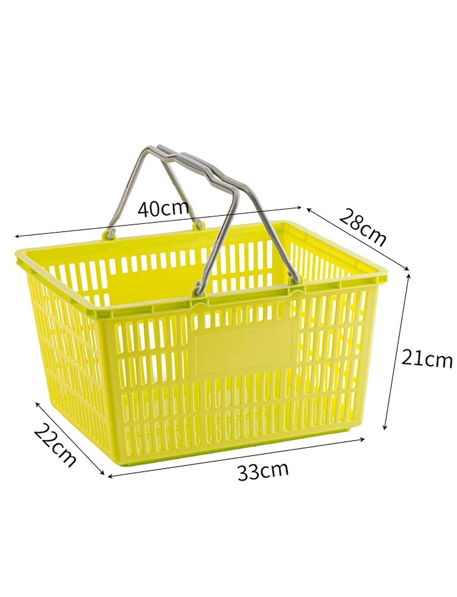 Cestini portaoggetti in plastica resistente, con manici pieghevoli, per la spesa, la biancheria, i picnic e l'organizzazione della casa (latte, confezione da 5)