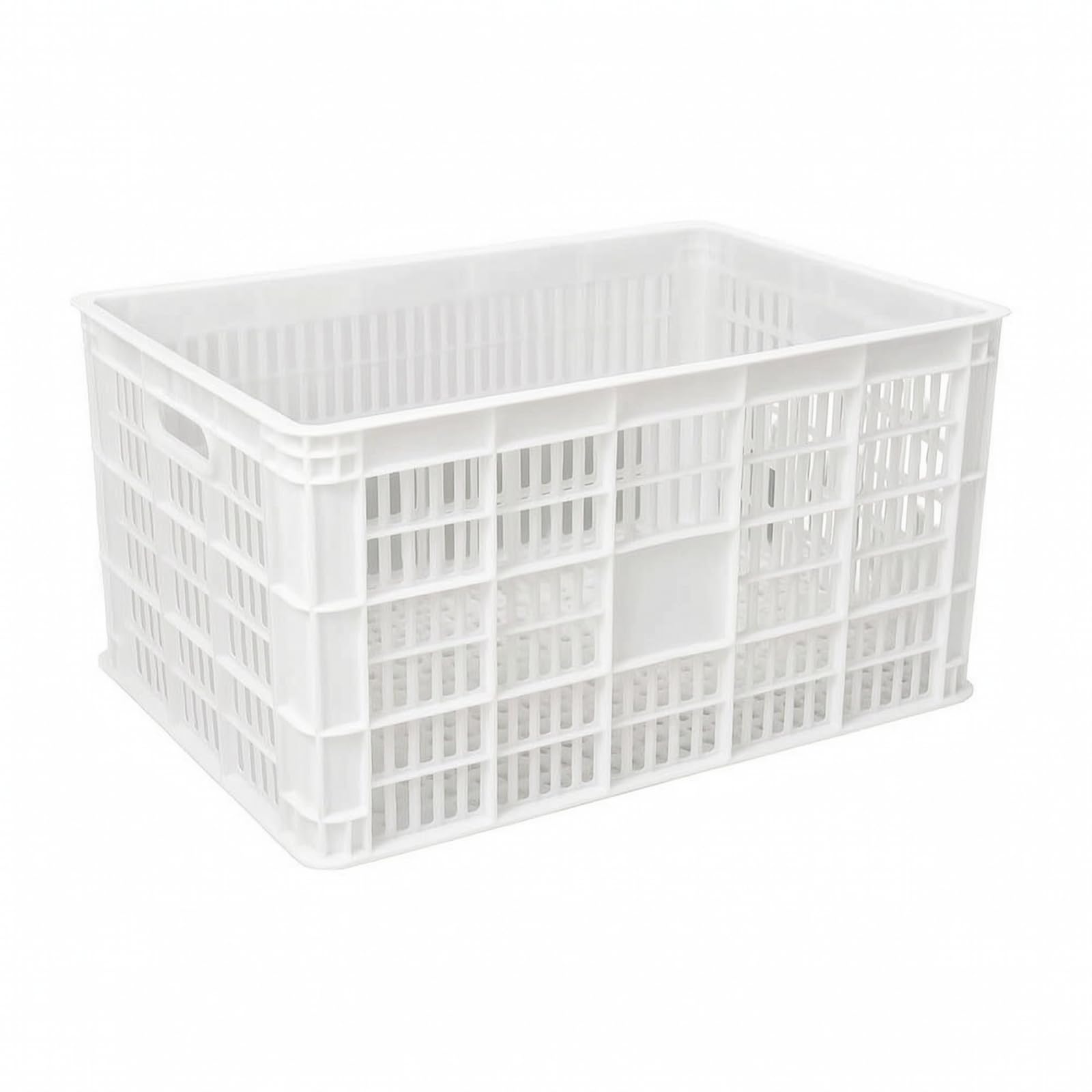 Allzweckkiste aus Plastik Perforierte Wände für Luftzirkulation, Aufbewahrungskiste, integrierte Griffe für einfachen Transport, Lager, Gastronomen, 480x345x270mm