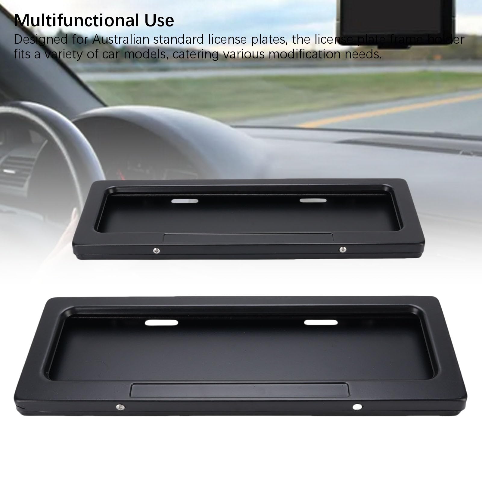 Ramki Rejestracyjne Czarne, 2 -pakowy Universal Australian Standard Car Flip Up Uchwyty na tablicę rejestracyjną za pomocą Kontrolera Zasilania, Akcesoria Samochodowe z
