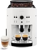 KRUPS Machine à café broyeur grain, 2 expresso simultanés, Nettoyage automatique, Buse vapeur Cappuccino, Essential blanche EA810570 - 1