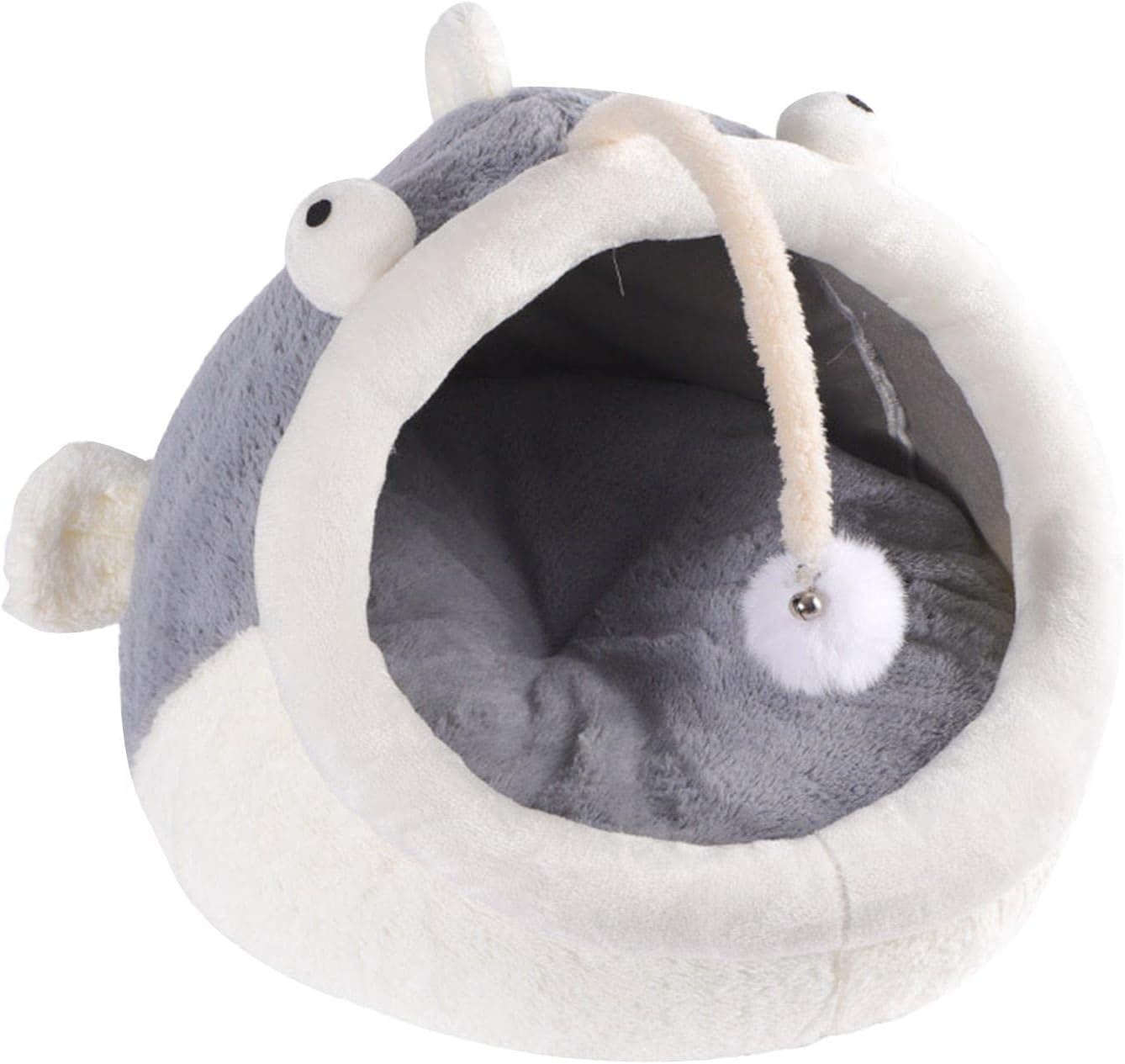 Cat Cave Bed | Small Dog Bed Washable, Shark Round Warm Cuddler Kennel Soft, Luxury Super Soft Pet Cave Bed, Pet Cushion Bed Sleeping Bag