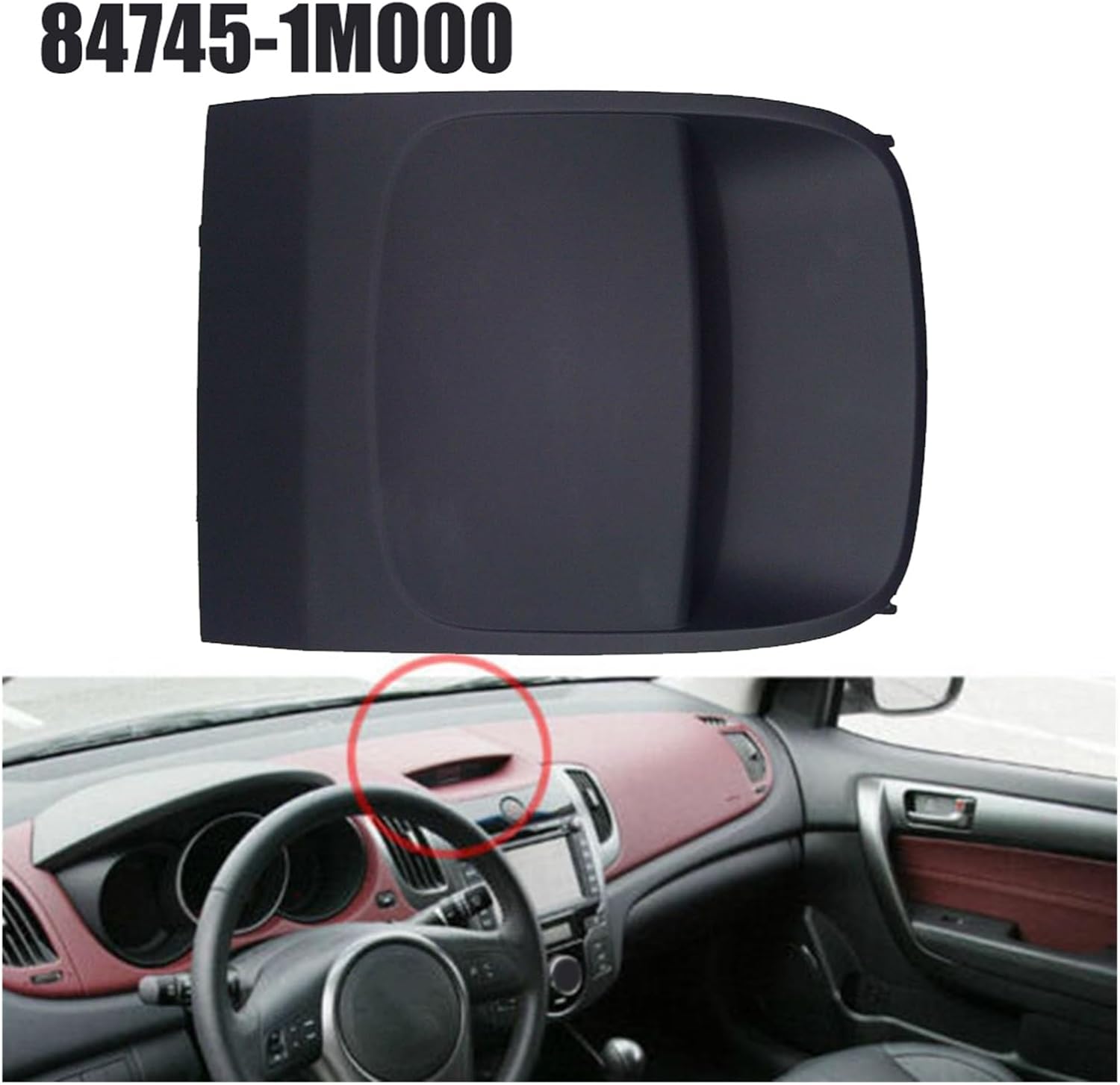 Improve Your Car's Interior Aesthetics with Black Dash Board Top Clock Center Fascia Frame， Compatible for Kia Forte Koup 20092012