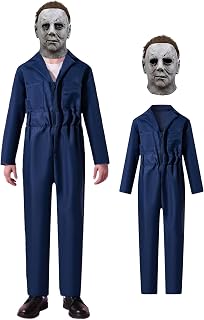 Kids Cosplay Michael Myers Costume Halloween Children Classic Horror Killer Jumpsuit With Michael Myers Mask