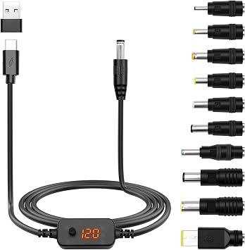 1.2 m USB C PD to DC Adapter Cable Type C Cable Adapter with