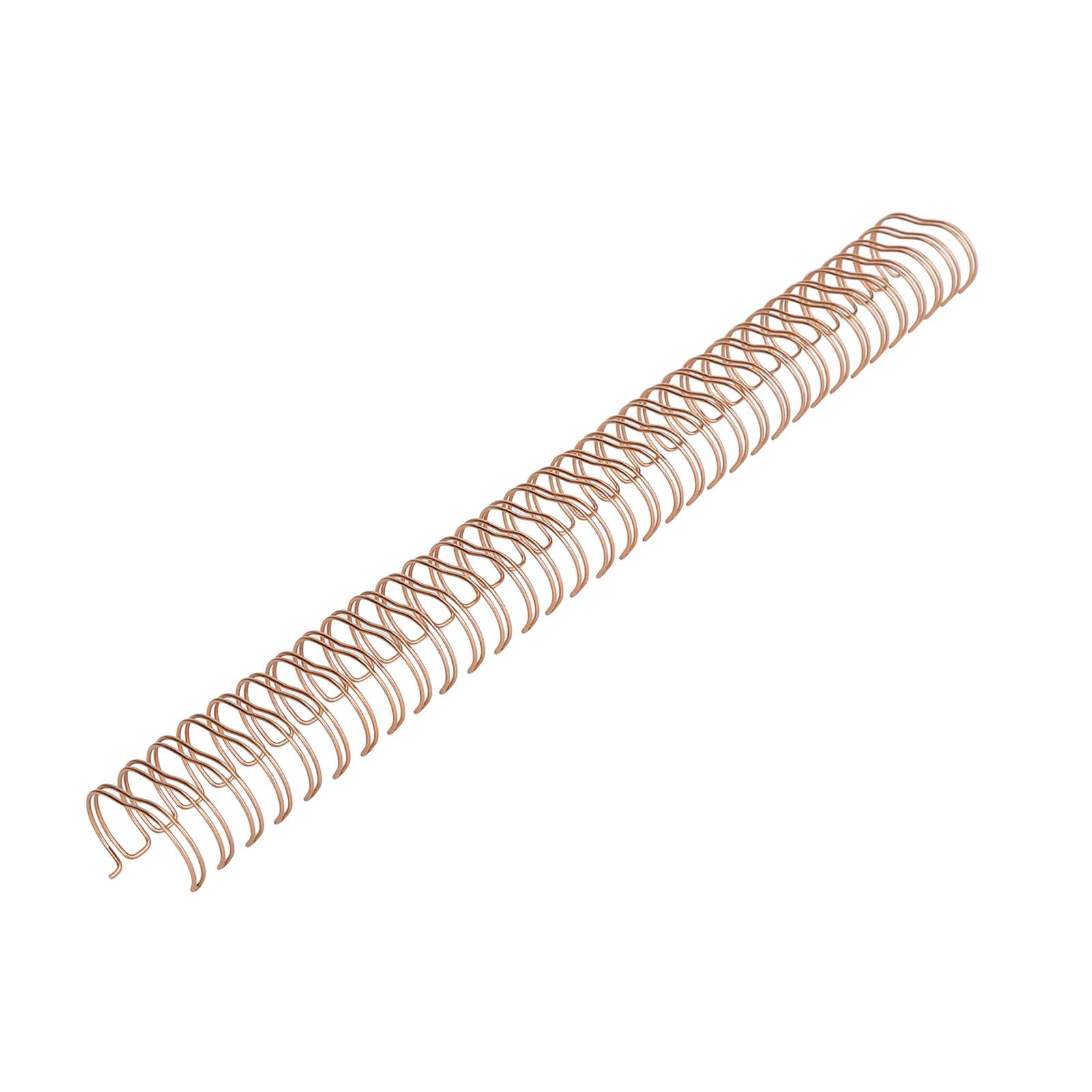 Cryfokt Bobines de Reliure en Spirale, 19 Mm 3/4 Po, 34 Dents, Pas 3:1, Reliures à Double Boucle avec Revêtement en Nylon pour Documents Papier A4, Rapports (Or Rose)