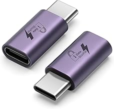 USB-C to C Data Blocker (2 Pack), Anti-Juice, Charging Only, Supports PD Charging up to 140W, Purple