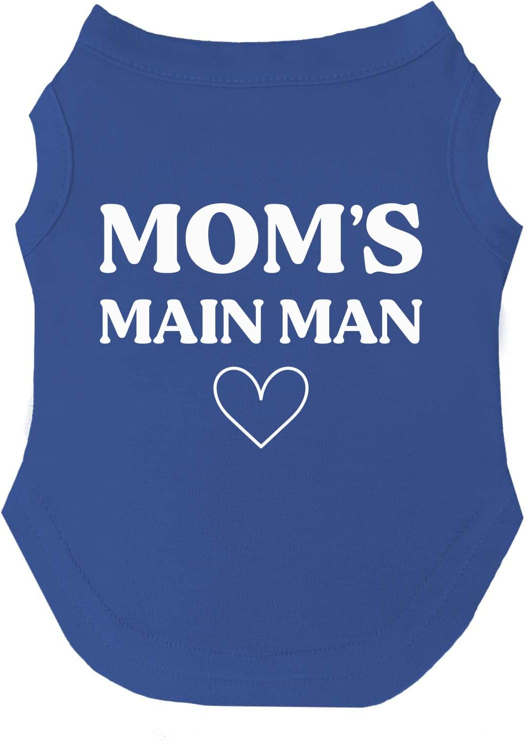 Mom's Main Man Dog Tee Shirt | Sleeveless | Sizes for All Ages and Breeds for Mom | Valentine's Day | Prop Photoshoot |Orange, 2X-Large (441)