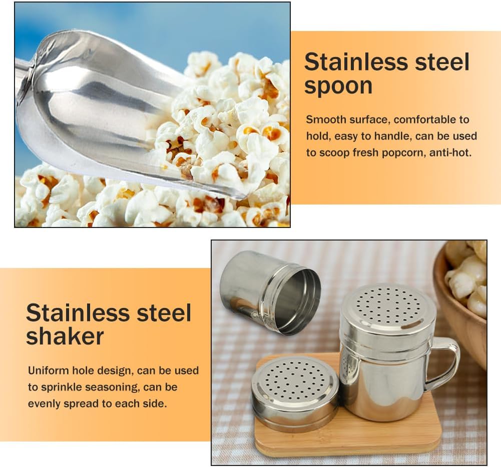 202 PCS Popcorn Supplies for Popcorn Machine: 200 Individual Bags, Scoop & Salt Shaker, Ideal for Movie Nights, Game Nights, Parties – Movie Theater Style & Individual Snack Servings - Image 9