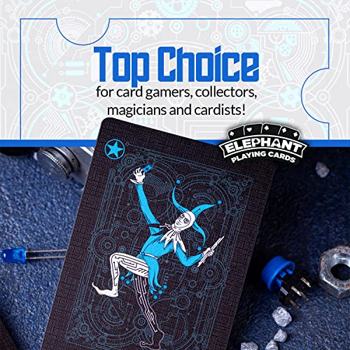 Cyberpunk Blue Playing Cards, Cardistry Decks, Black Deck Of Playing Cards For Kids & Adults, Cool Playing Cards With Card Game E-Book, Unique Playing Cards For Poker, Cyberpunk Cards #TOP6