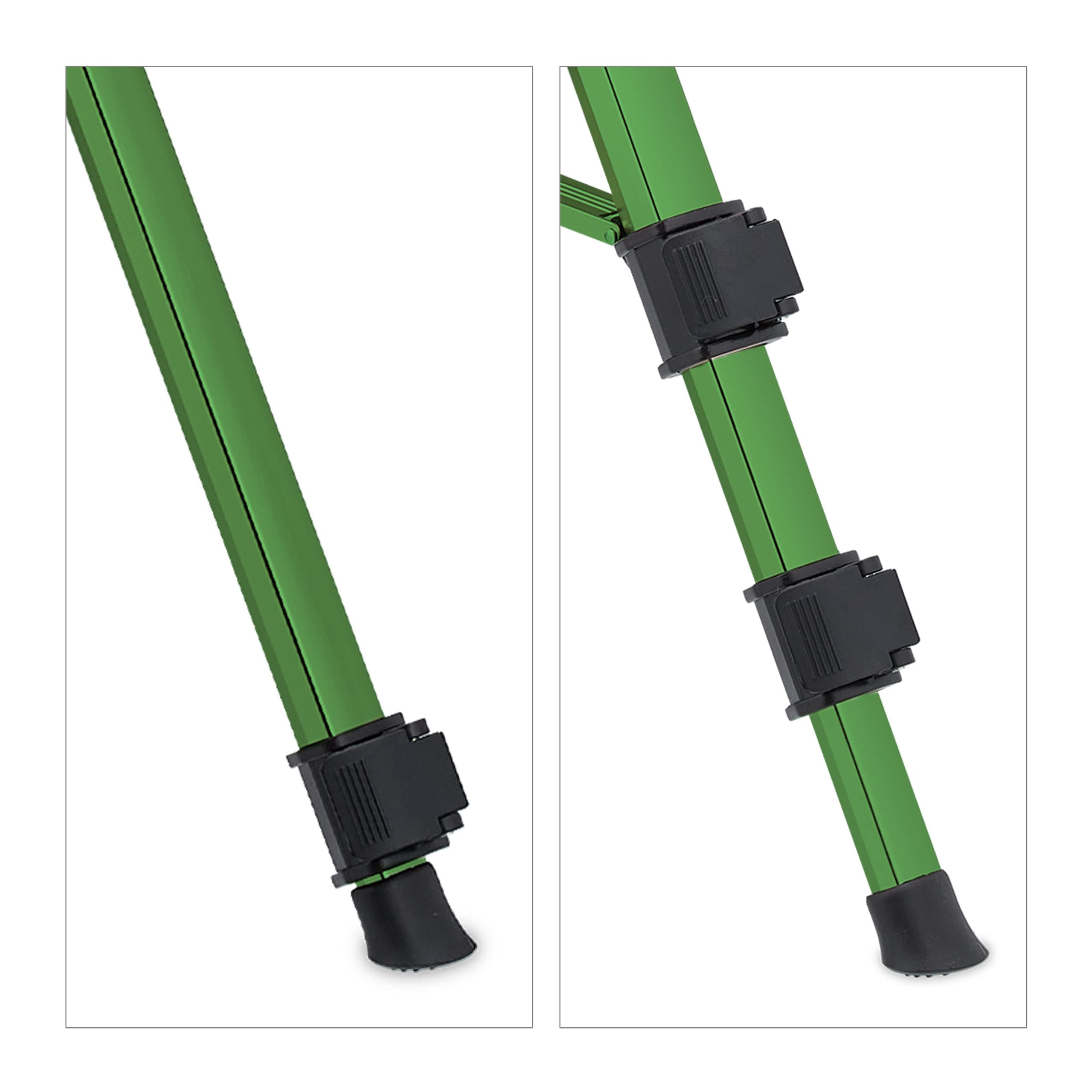 Relaxdays Sprinkler mit Teleskop-Stativ, Sprühradius bis 9 m, Sektorenregner Metall, 360°, Impulsregner, grün/schwarz