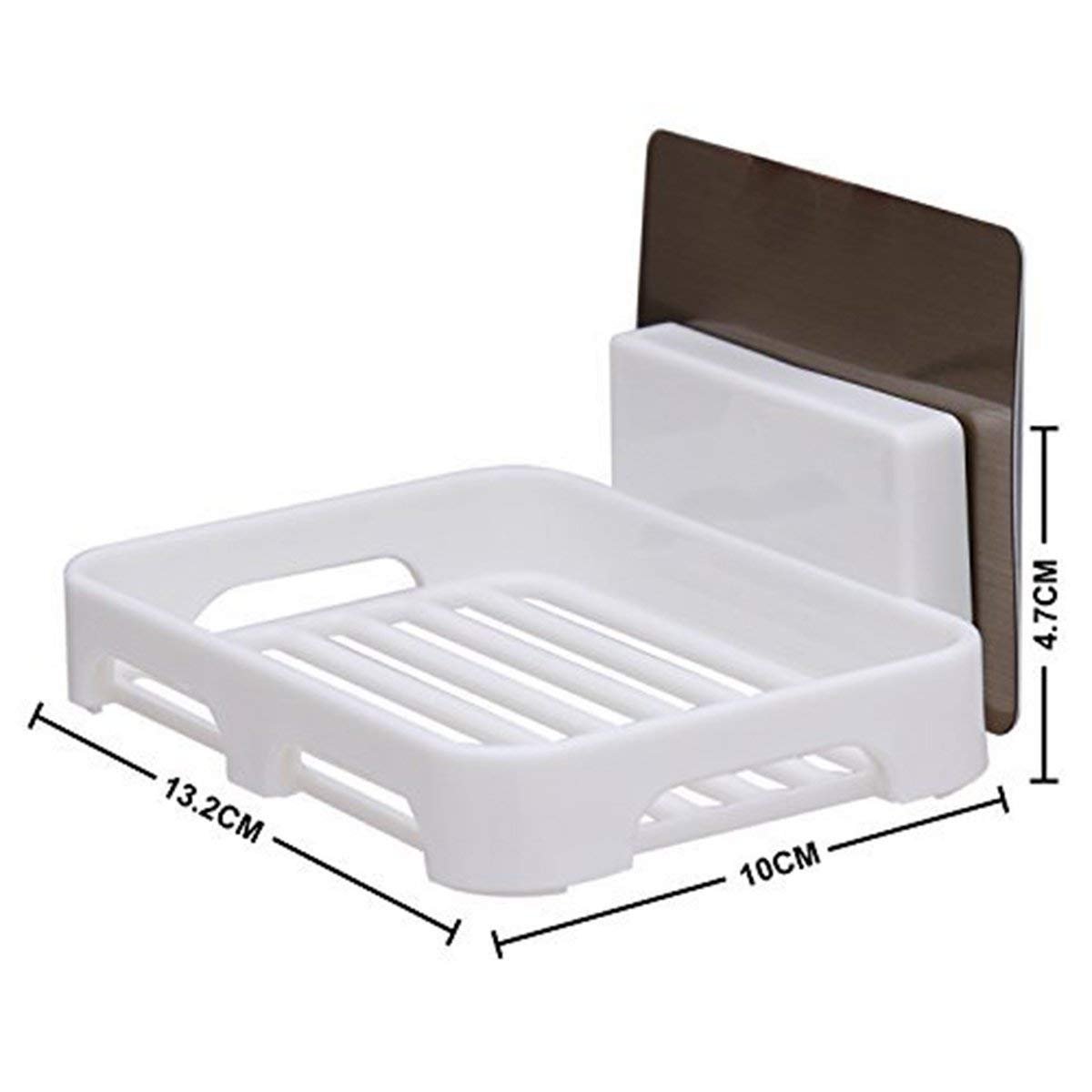 Lariox Plastic Wall Mounted Self-Adhesive Waterproof Soap Holder for Bathroom Kitchen (1Pcs) 2