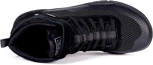 Vista 4 de Zapatos de lucha libre para hombre, zapatos de boxeo, fitness, levantamiento de pesas, levantamiento de pesas, suela de caída cero