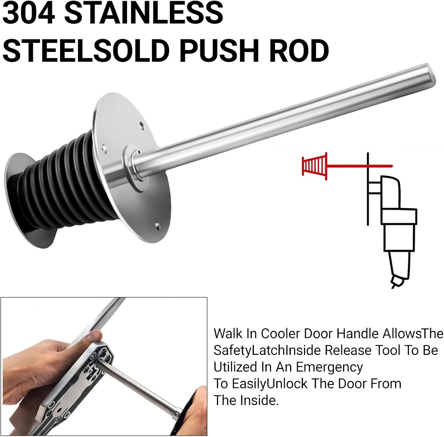 Walk in Freezer Door latches，Walk in Cooler Door Closer Latch Kit，Coolers Radial Latch, Offset -1/8 in to 1/4 in(Flush) 3.9-inch Solid Metal Release Device