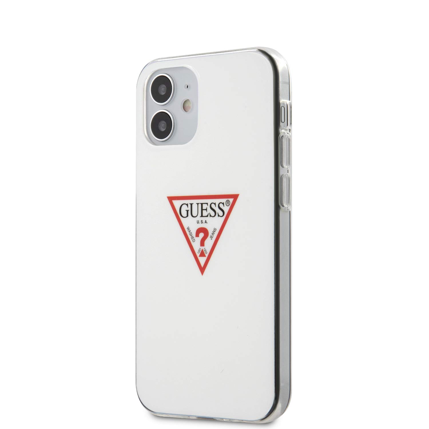 GUESSPc/Tpu Triangle Logo Hard Case For Iphone 12 Pro Max 6.7 Inches, Green, White, Guhcp12Lpcuctlwh, 12 Pro Max ( 6.7" )