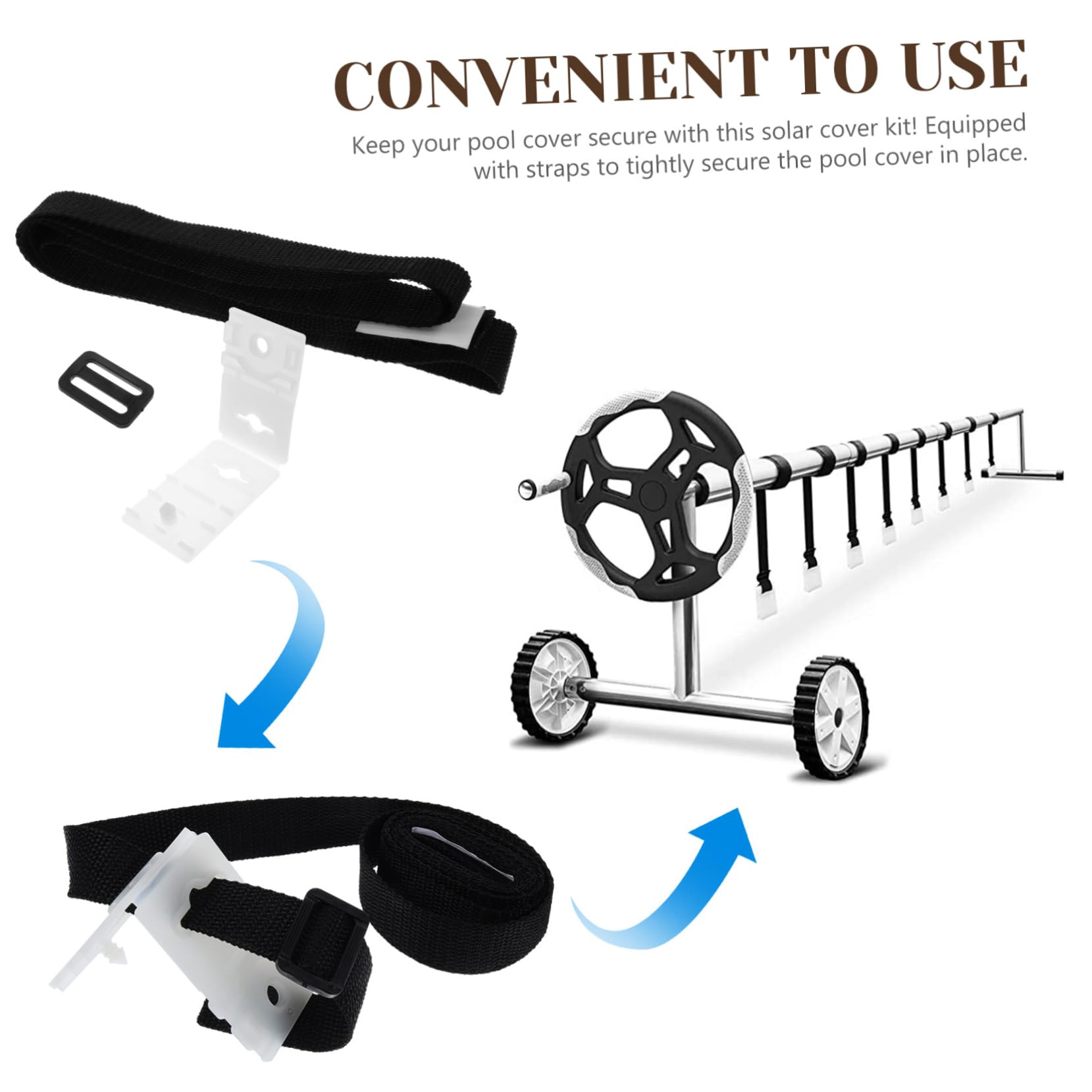 UKCOCO 1 Juego Kit Cubierta de Piscina con Accesorios de Fijación para y Usar y Almacenar Piscina de Escombros