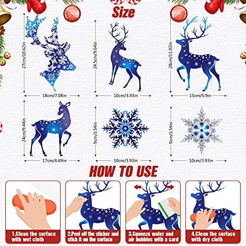 Diealles Shine 6 Hojas de Pegatinas Navideñas para...