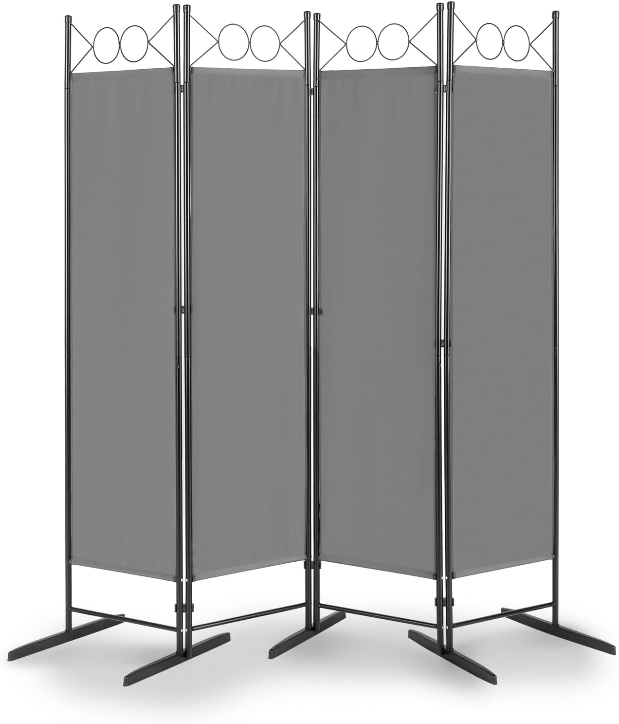 4 Panel Portable Folding Privacy Screen, 5.74 ft Partition Room Divider, Portable