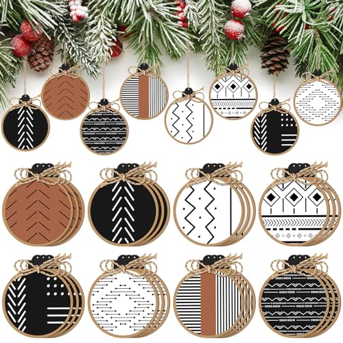 wooden boho christmas ornaments