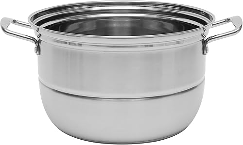 Miniatura 8 de Olla vaporera de acero inoxidable 304 de 5 niveles, olla de vapor de cocina de gran capacidad con tapa visual, 3 compartimentos al vapor, 2