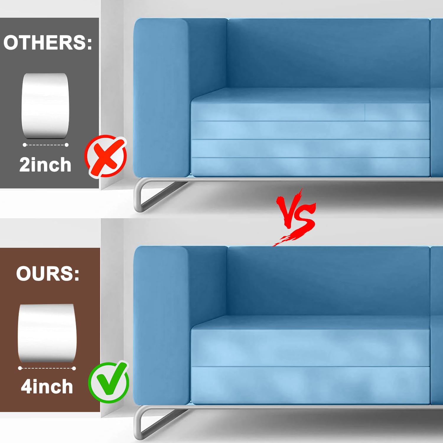 Cinta adhesiva para gatos de 4 pulgadas x 20 yardas, protector de muebles para sofá, 100% transparente de doble cara anti arañazos para gatos