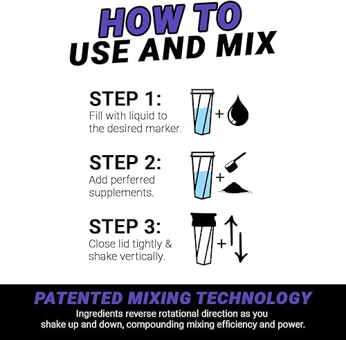 Miniatura 3 de Helimix Botella mezcladora Vortex de 1.5 con capacidad para hasta 20 onzas, sin bola de mezcla o batidor, fabricada en Estados Unidos, vaso portátil