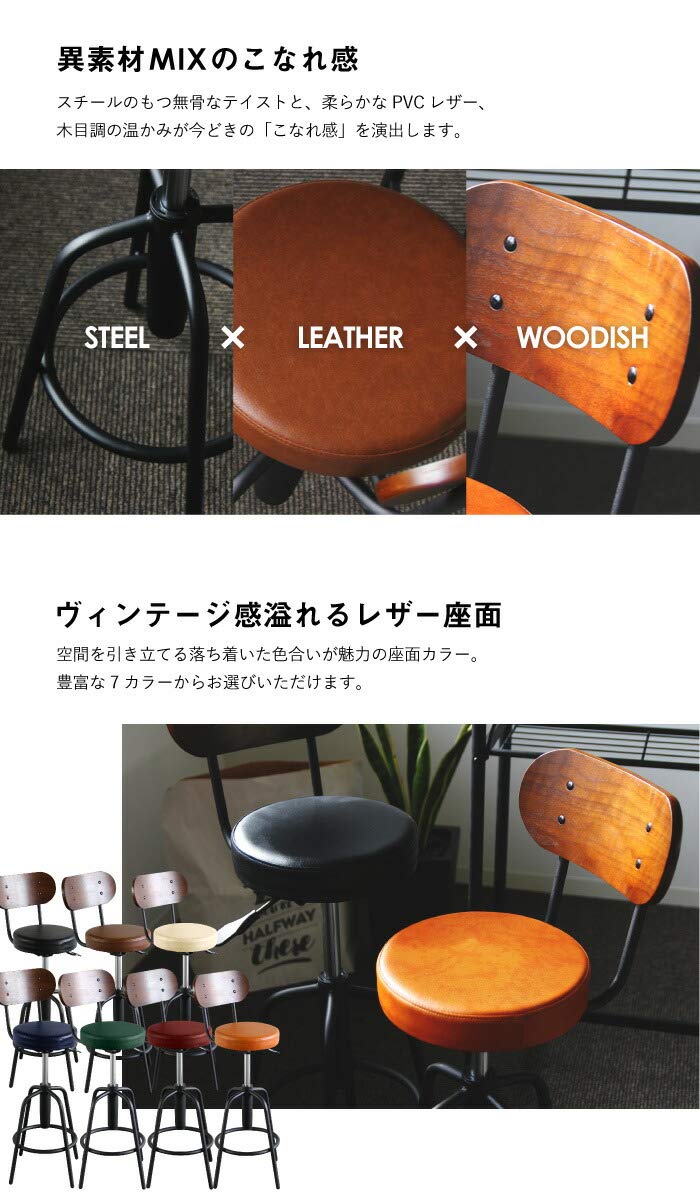 カウンターチェア　バースツール　バーチェア　ブルー ヴィンセント カウンターチェア バースツール ホワイトx