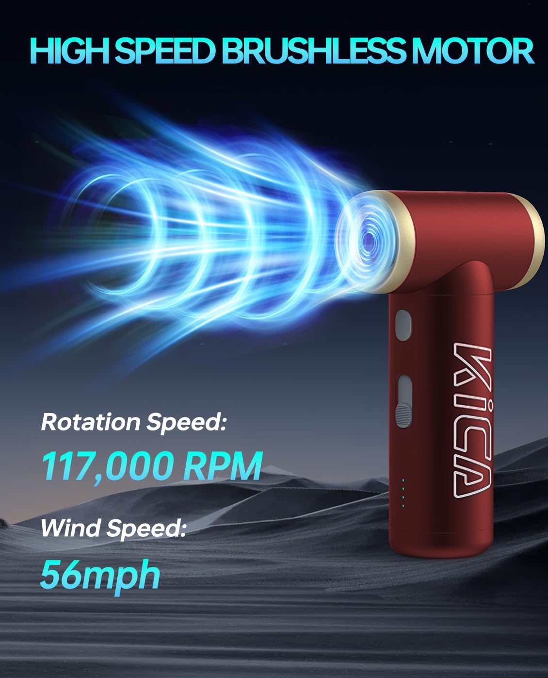 Amazon | KiCA JetFan 2S 多機能電動エアダスター (レッド) 、電子機器