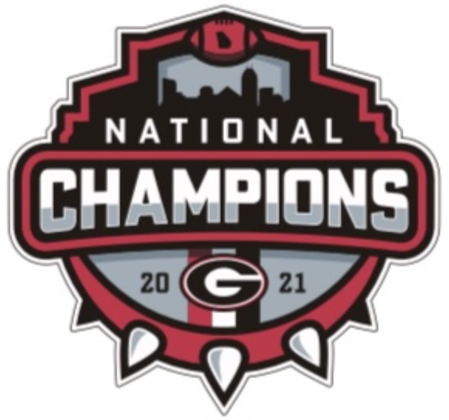 Dixie Dawgs 2021 National Championship 6” Auto Magnet Georgia