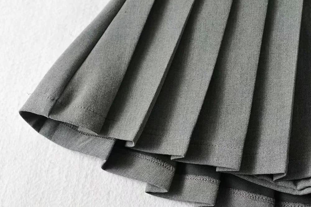 OZEO Röcke Für Damen,Damen-Minirock Mit Hoher Taille, A-Linie, Plissierter Regenschirmrock, Sommer, Lässig, Sport, Tennisrock, Einfarbig, College-Premium, Mit Rüschen Besetzt, Kurzer Rock Für Mädch