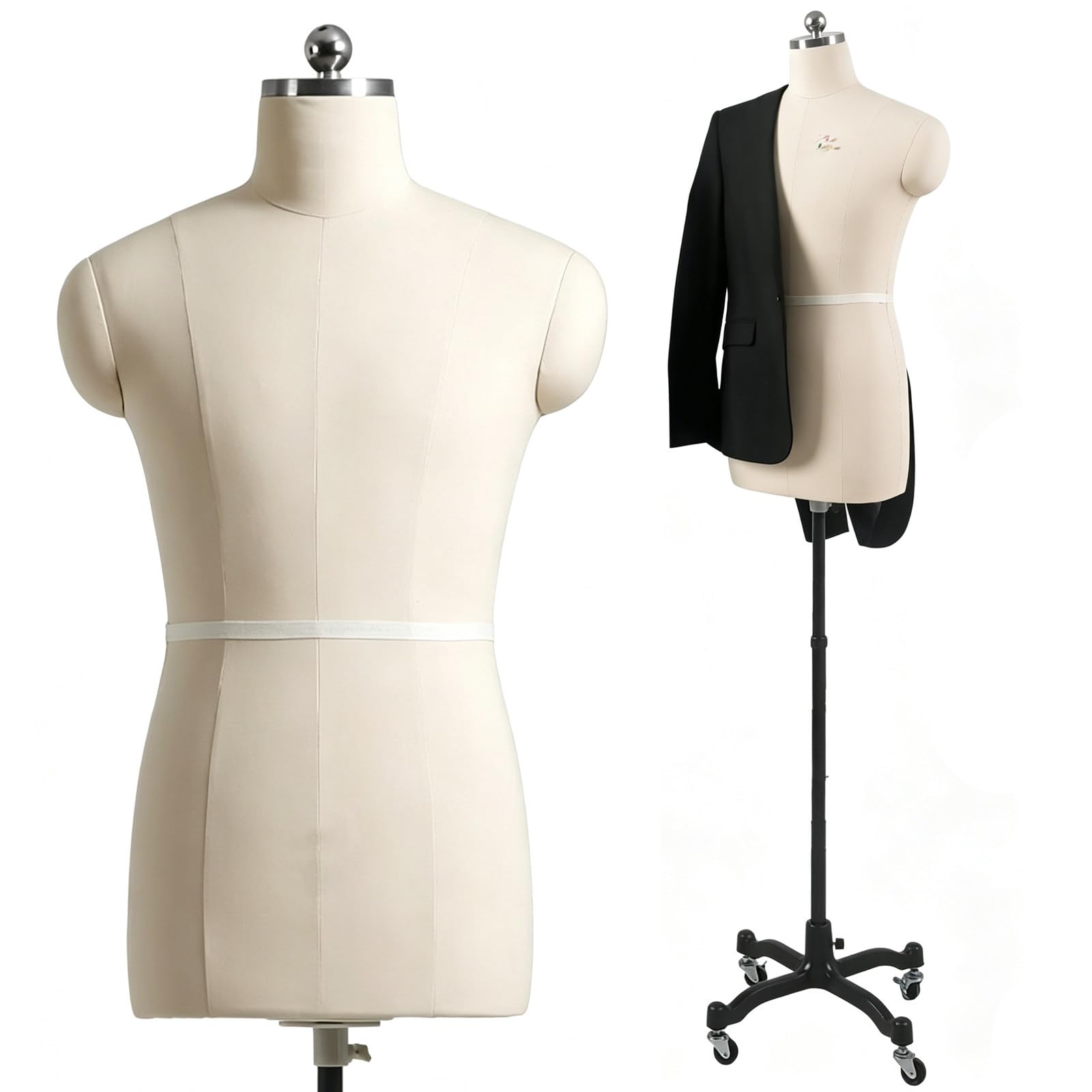 Męski manekin krawiecki (tułów) w rozmiarze plus size z regulacją wysokości L96