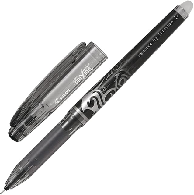Pilot Frixion Point Erasable Rollerball 0.5 mm Tip - Black, Pack of 5