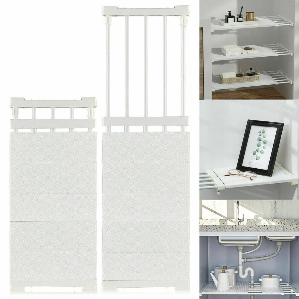 Generico Mensola Allungabile Per Armadio Mobile Scaffale Estensibile Da 75cm a 120cm