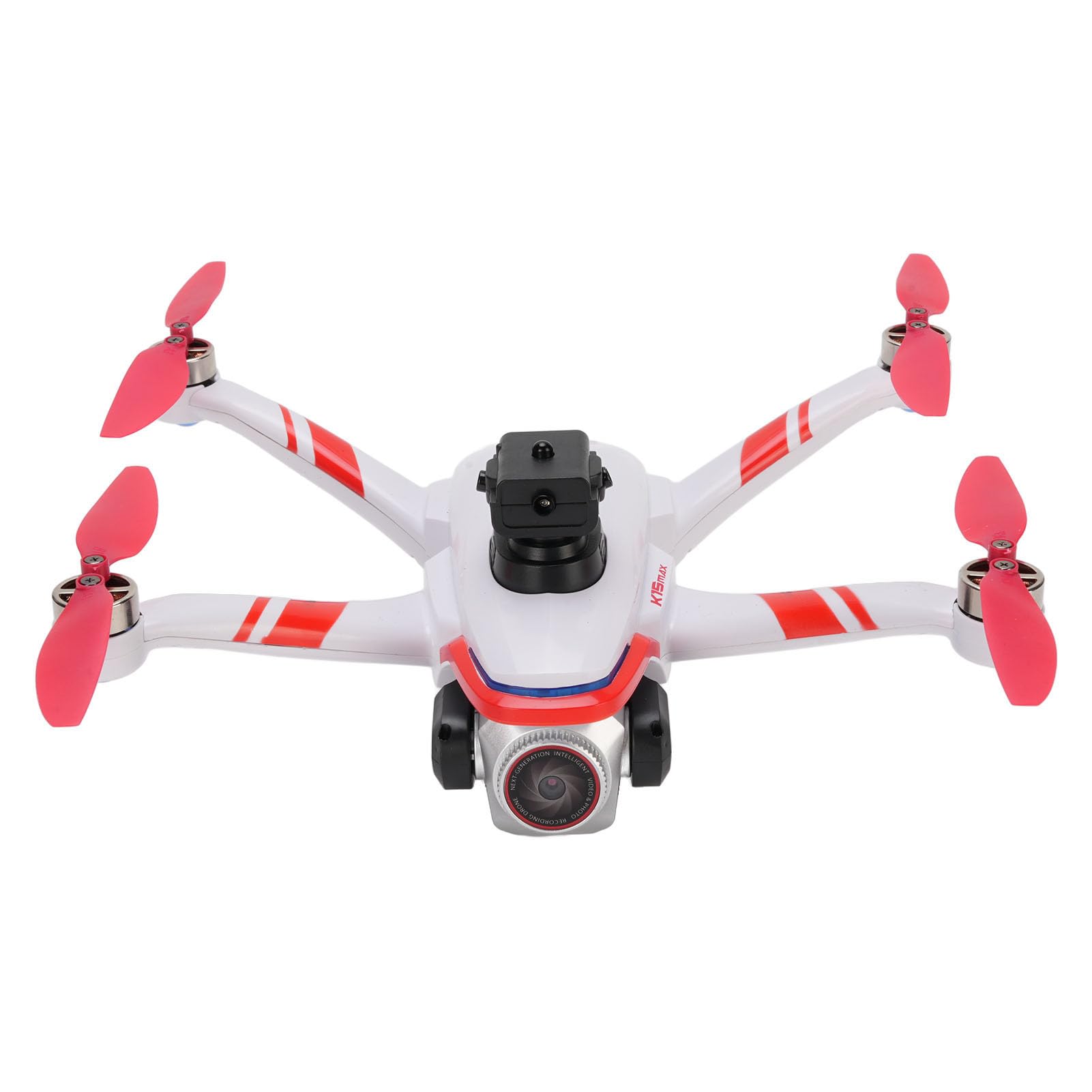 Elprico Czwarty Czterokopter Zdalny, 4K Bezszczotkowy Dron Motorowy Składany Quadkopter, Unikanie Przeszkód, Bułki 360 °, Silny Wiatr, Poziome, Pionowe, Filmowanie, Filtry Piękności (czerwony)